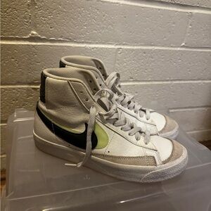 Nike Women’s White Black Lime Green High-Top Sneakers